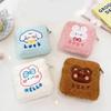 Cute Plush Sanitary Pad Storage Bag Portable Makeup Lipstick Key Earphone Pouch Women Small Cosmetic Bag Pouch