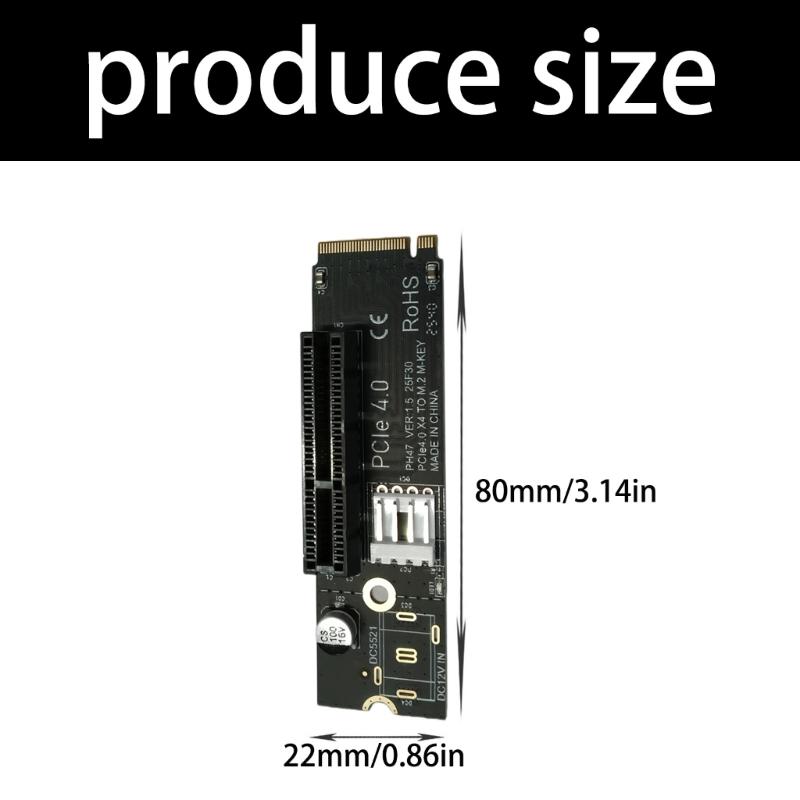 M.2 To PCIE 4X Power Card M.2 To PCIe Adapter Power Power Expansion Card Converter for Computer Accessories