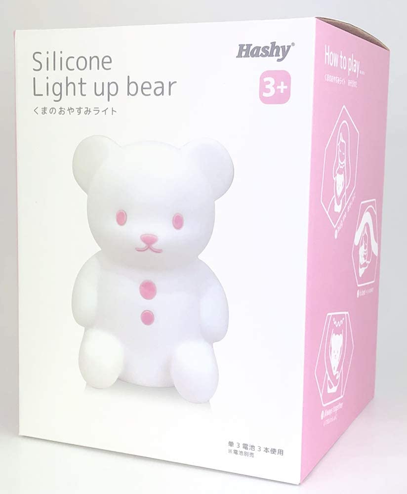 Silicone LED Light [Bear Sleep Light] Pink EX-3014