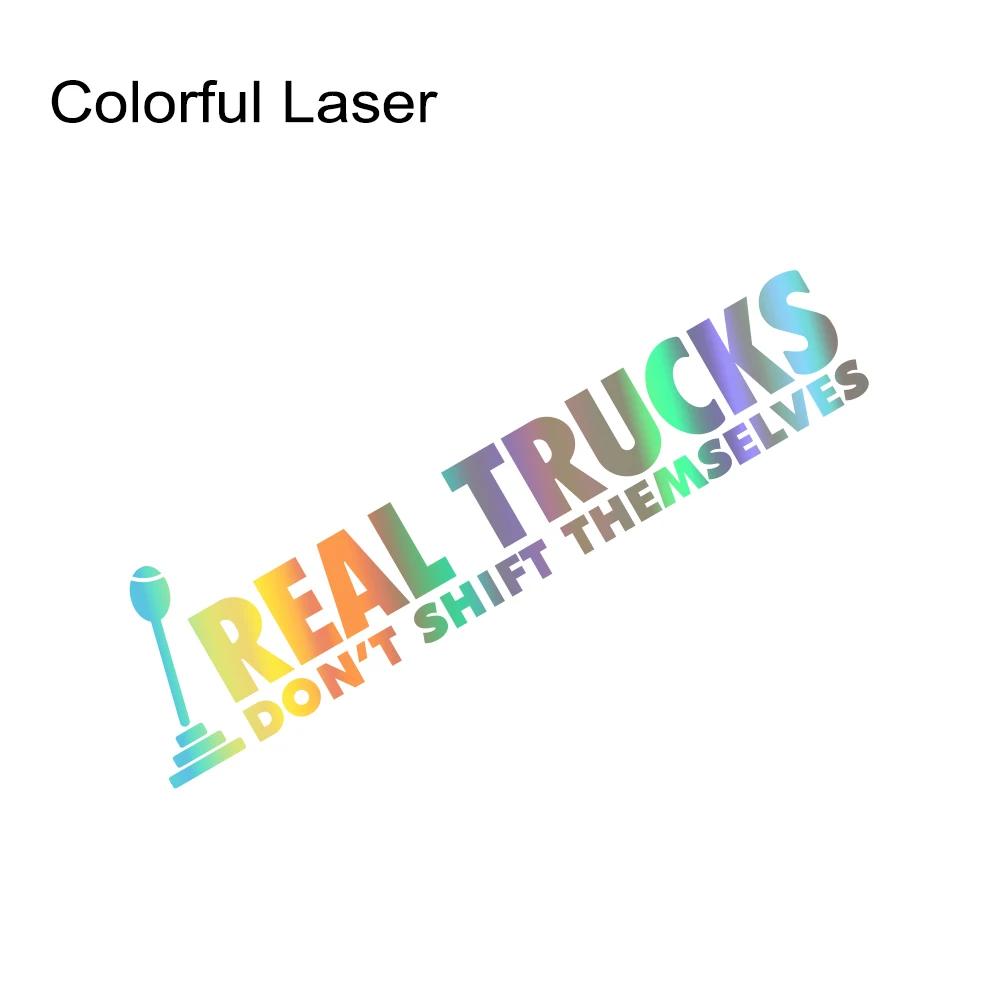 Car Window Sticker Real Trucks Don't Shift Themselves Fit Truck Vinyl Film Decor Decal For Ford F150 Chevrolet Silverado Pickup