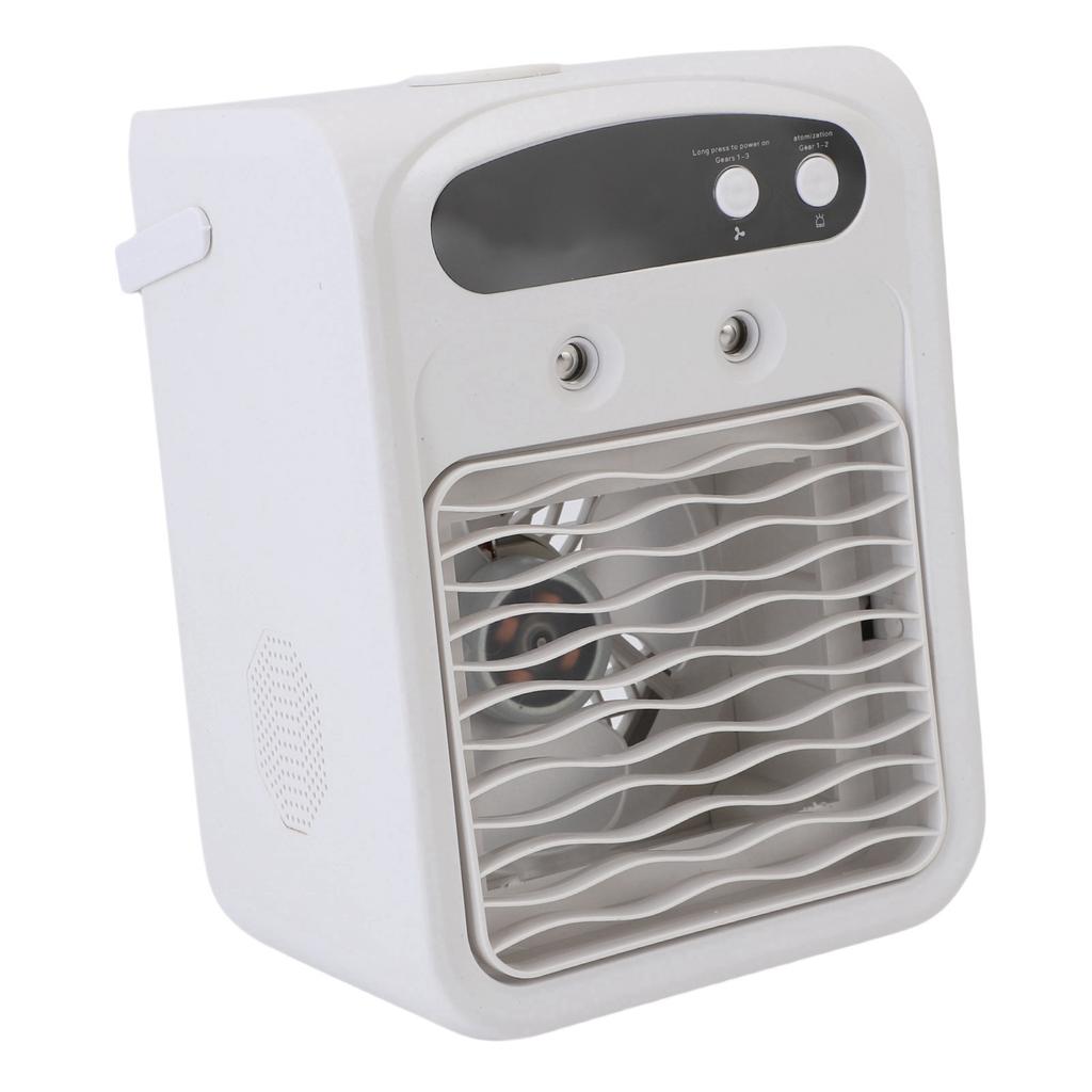 Desktop Air Conditioner with Humidifier 1000ml Water Tank USB Rechargeable Quiet Desk Air Cooler