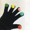 Korean Style Full Finger Mittens Colorful Hairball Cycling Driving Gloves Knitting Gloves  Outdooor