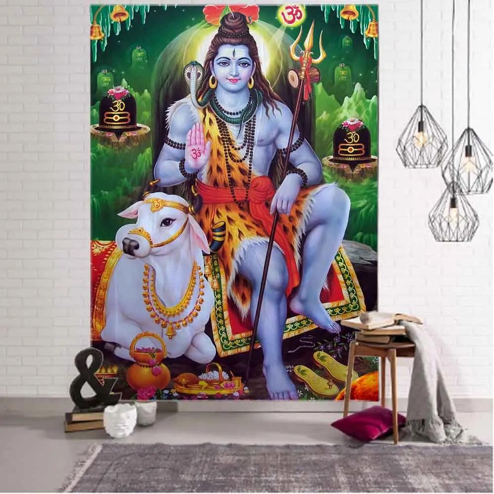 Lakshmi Deity Tapestry 2D Flat Print Prosperous Home Decor Bedroom Living Room Tapestry Charming Functional Sacred Lively Hindu
