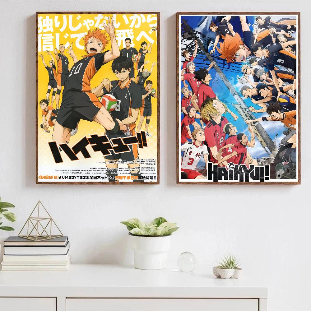 1PC Haikyuu Anime Volleyball Poster Poster Paper Print Home Living Room Bedroom Entrance Bar Cafe Art Painting Decoration