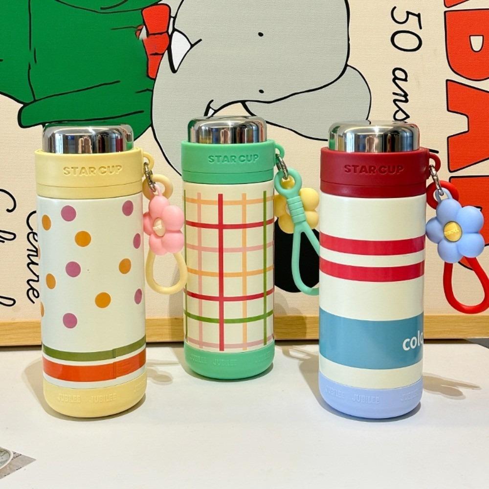 Portable Stainless Steel Thermos Mug Elegant Water Cup Dust Proof Thermos Cup  Student