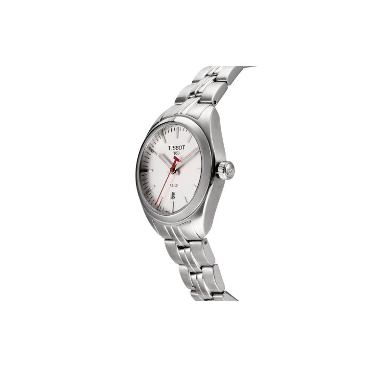 TISSOT PR100 Collection Quartz Movement 100m Water Resistance Women's Watch 33mm White Dial T101.210.11.031.00