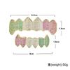 Multicolour Cubic Zircon Teeth Grillz Hip Hop Jewelry Gold Plated Iced Out Bling CZ Tooth Dents Grillz for Teeth Men Women