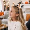Halloween Bow Headbands, Flexible Non-Slip Hairband with Pumpkin Bat Skeleton Spider Design, Lightweight Headband for Kids Adults Party Cosplay