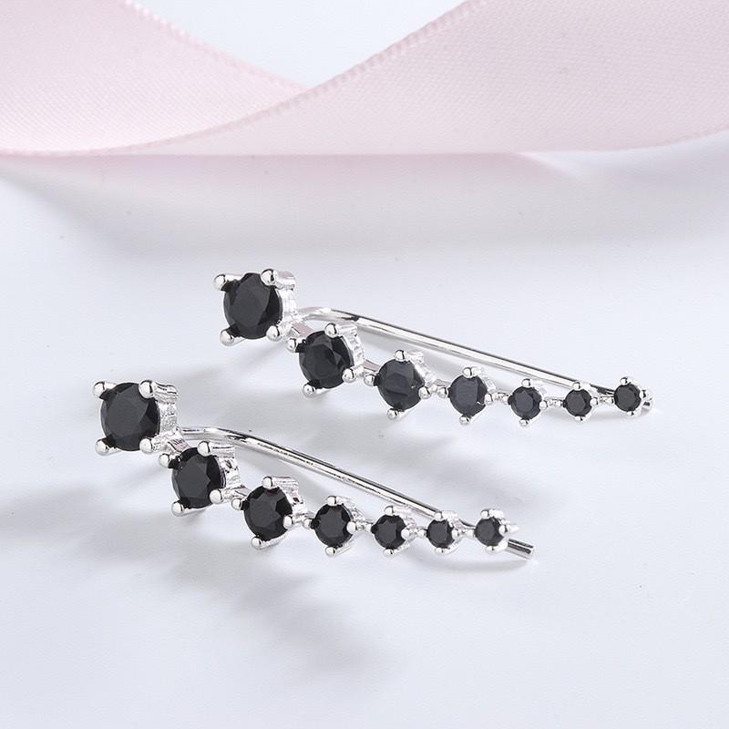 Beidou Zirconia Stud Earrings: Women's Luxurious Diamond-Inlaid Ear Cuff Jewelry for Square and Round Faces