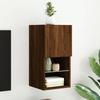 VidaXL TV Unit with LED Lights, Wall-Mounted TV Cabinet with Storage, Floating TV Stand for Living Room, Modern, Oak 836999