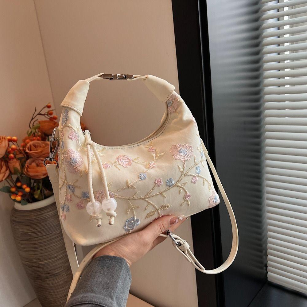 Canvas Hanfu Embroidery Handbag Embroidered Cheongsam Bag Retro Chinese Style Handbag Wedding