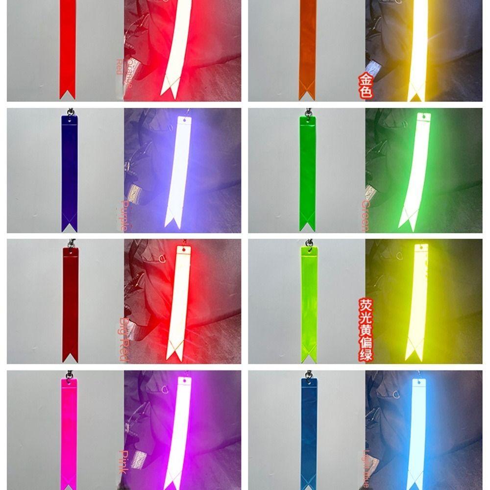 10Pcs Waterproof Car Reflective Keychain Backpack Pendant For Children Adults Night Safety