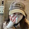 Vintage Do Old Letter Embroidery Cap Schoolgirl Spring Hip Hop Cap Fashion Versatile Tide
