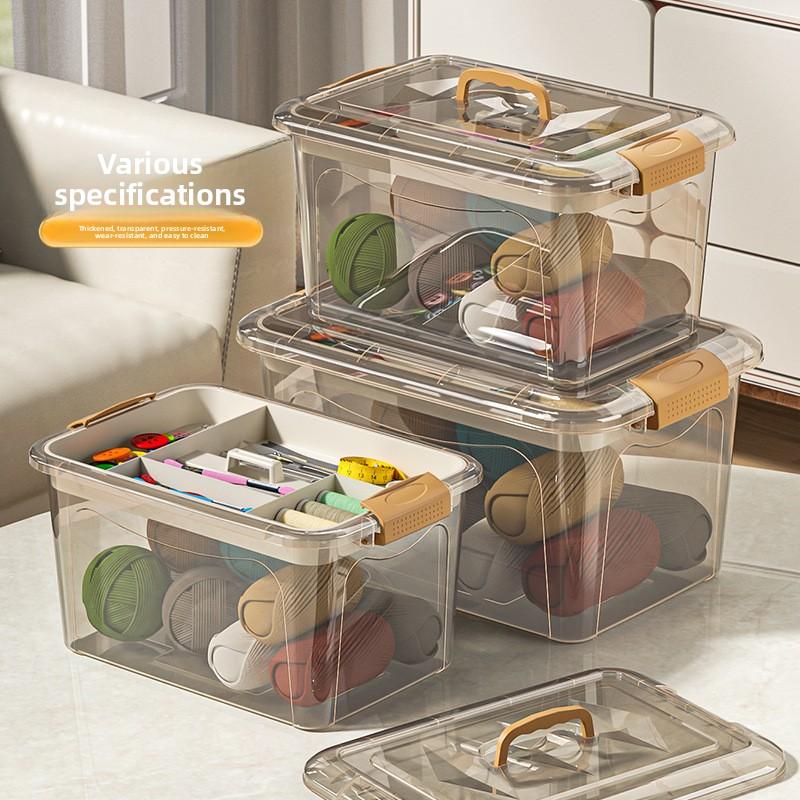 Needle and Thread Storage Box Large Household Sewing Sewing Sewing Kit Tool Transparent Multi-functional Portable Clothing Sewing Storage Box