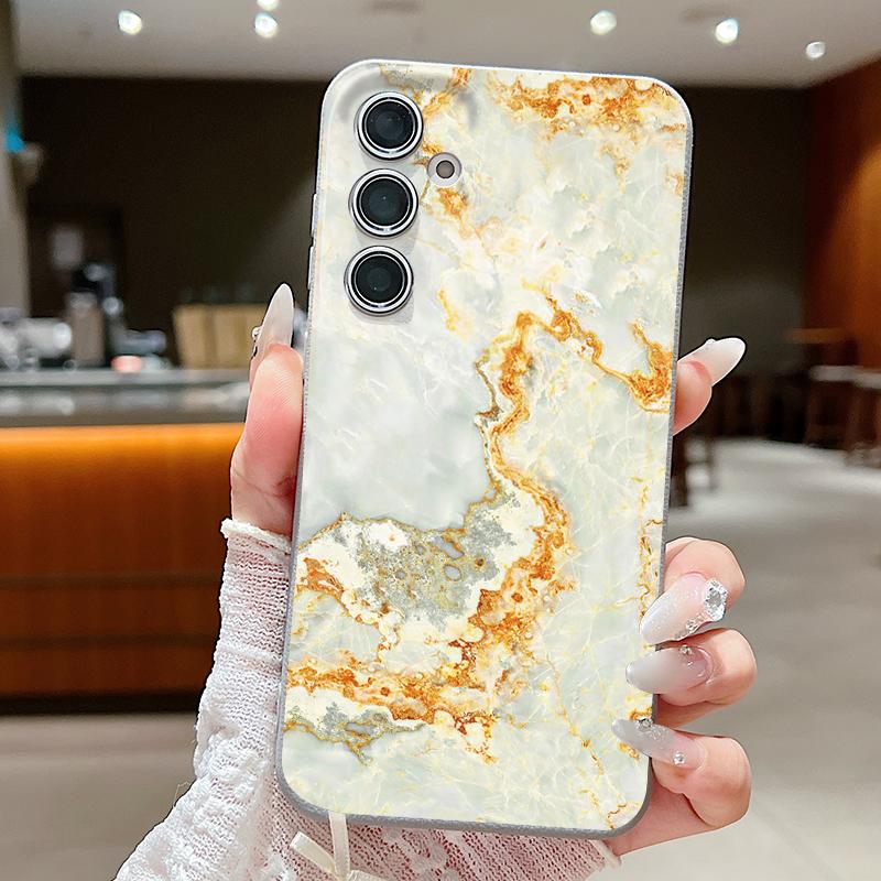 Splicing Marble Pattern Case For Samsung A18 A57 A37 A17 A56 A36 A26 A16 A55 A35 A25 A15 A54 S21 FE S22 S23 S24 Plus S25 S26 Ultra Silicone Cover
