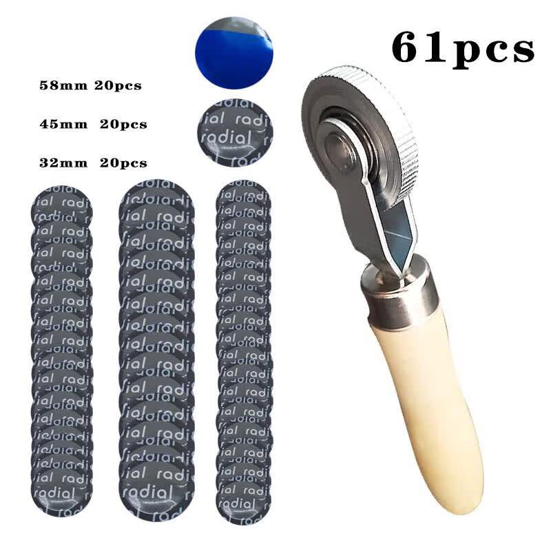 XIZUO Car Tire Repair Kit with Patches and Roller