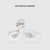 Solid Color Elastic Soft Silicone Hair Clip Fashionable and Elegant Shark Clip Hair Accessories