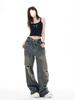 2025 American Retro Autumn Ripped Jeans for Men and Women - Trendy High-End Design with Reversible Wear.