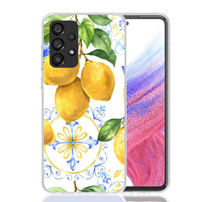 Summer Fruits Lemon Phone Case For Samsung Galaxy A17 A16 A14 A15 A13 A57 A56 A54 A55 A53 A37 A36 A34 A35 A33 A26 A24 A25 A23 Ga