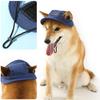 NEW Summer Adjustable Pet Hat Leaky Ear Sunscreen Sunshade Linen Cowboy Puppy Hat Sun Cap Visor Cute Outdoor Sport Hat for Cat