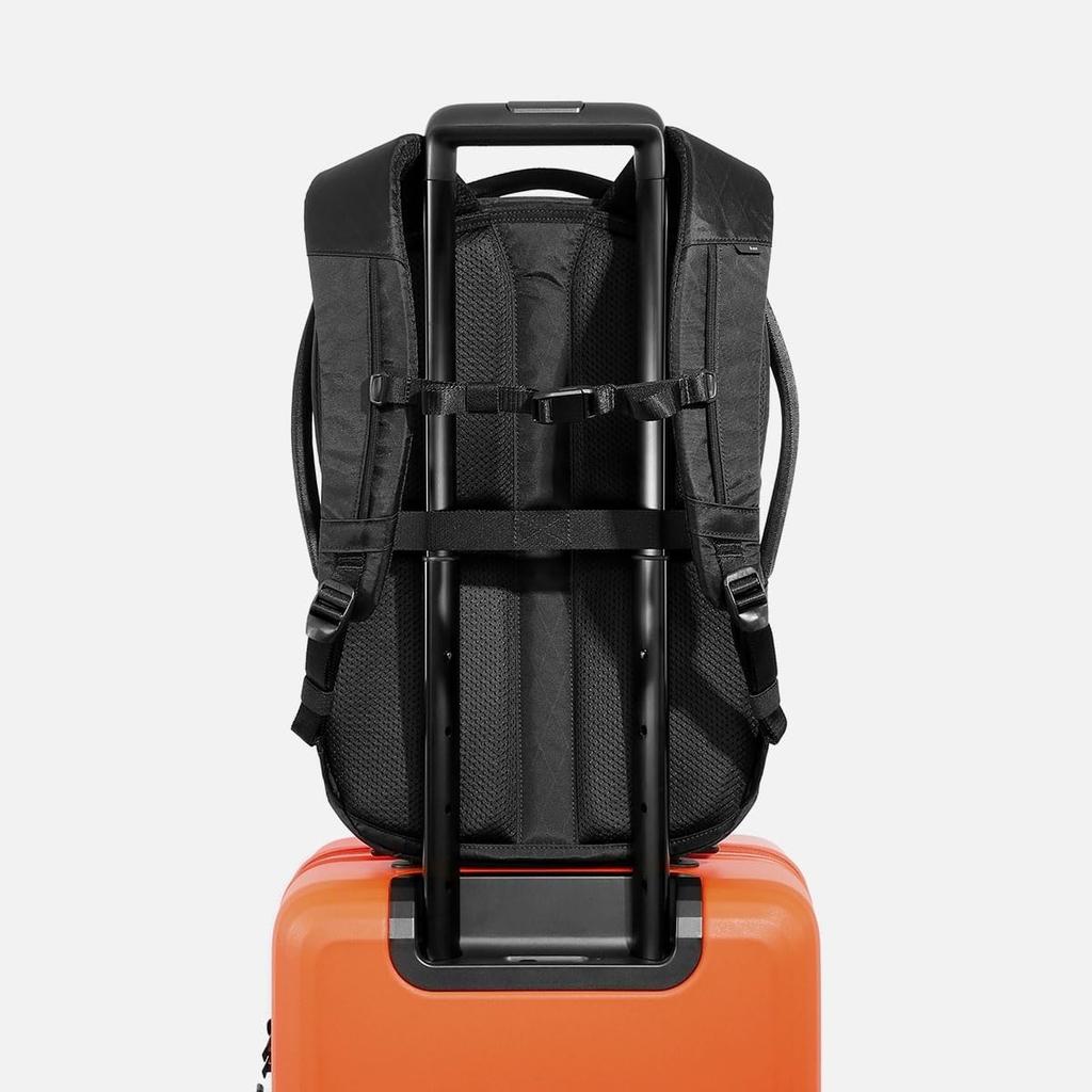Air Slim Pack 2 X-Pac Tech Collection 39019 Black Backpack, BusinessCasual, Men's, Waterproof, Water-Repellent, Lightweight Nylon