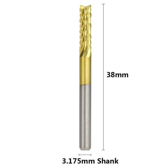 10Pcs 1-3mm Edge Titanium Coated Milling Cutter Woodworking Engraving Bit Tool