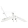 vidaXL Garden Chair with Footrest Wood White