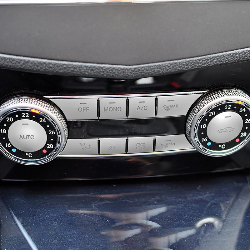 Car Console Air Condition CD Button Cover Trim For Mercedes Benz C Class W204 2007-2010 GLK X204 2008-2012 Interior Accessories