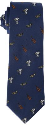 [Peanuts] Snoopy Necktie, Musical Instrument Motif Pattern, PN918309, Navy
