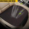 Car Seat Cover, Comfortable Anti-Slip Linen Auto Front Seat Protector, Breathable Seat Bottom Cushion Pad with Storage Pocket, Universal Vehicle