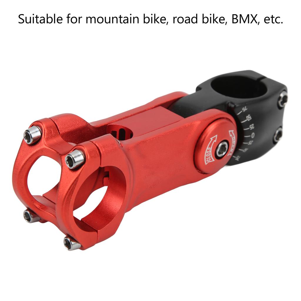 Bike Hollow Stem CNC Machining   Handlebar Extender for Mountain Road Bike Red and Black