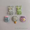 Translucent Rabbit Lollipop Resin Accessories: DIY Cream Glue Pendant, Hair Clip, Hair Tie, Refrigerator Magnet, Phone Case Decor.
