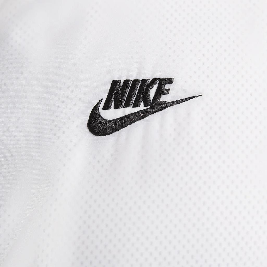 Nike Solid Color Stand Collar Half-Zip Casual Long Sleeve Jacket Men Jackets White DQ4911-100