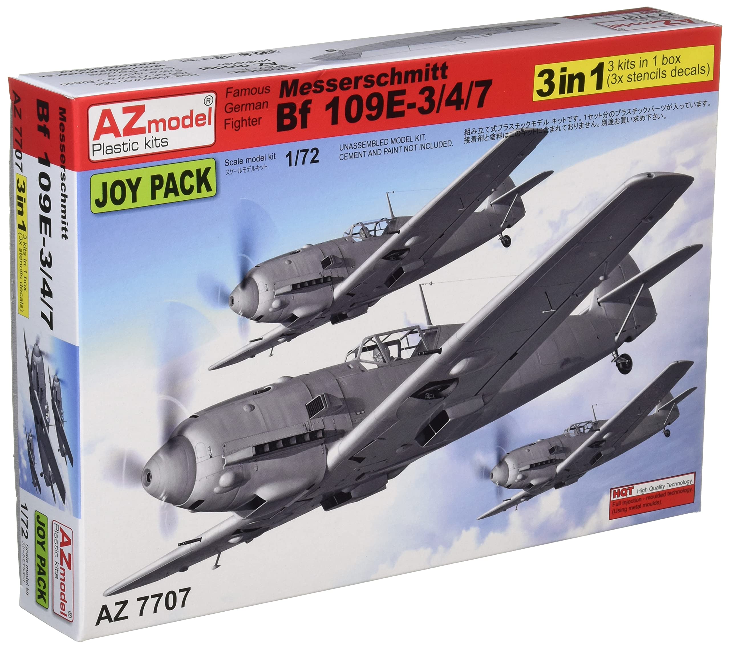 

AZ model AZ model 1/72 scale Messerschmitt Bf109E-3/4/7 Joypack Plastic Model AZM7707