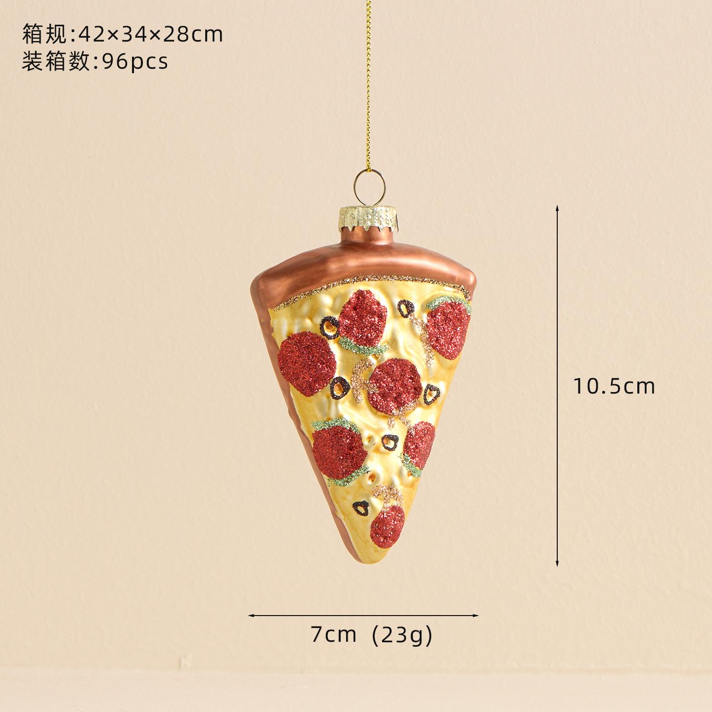 Уникальной формы стеклянный рождественский шар - Расписное украшение в виде макаронного торта для украшения елки - Красочный праздничный декор