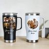 Personalized Photo Tumbler 20oz Custom Logo Stainless Steel Insulated Cup Anniversary Birthday Valentine Gift for Couples Family