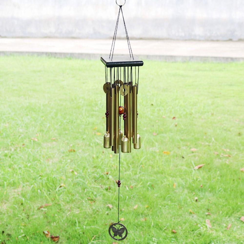 

Large Wind Copper Bells Chimes Garden Yard Home Tubes Ornament Decor Outdoor светло-серый