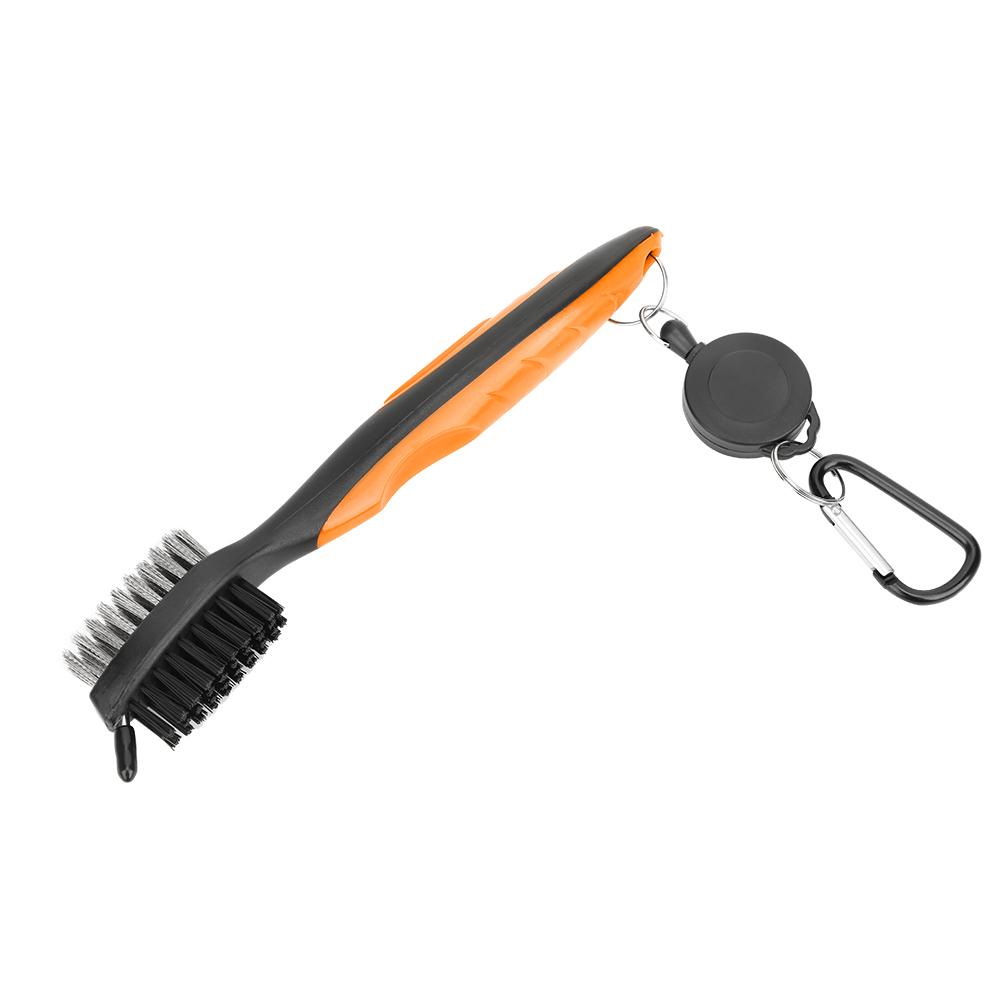 

Multifunctional Golf Club Cleaner Brush with Nylon Steel Dual Bristles Cleaning Tool оранжевый