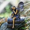 Handmade Angel Girl Statue Cute Fairy Desktop Ornament Durable Fairy Figurines  Outdoor