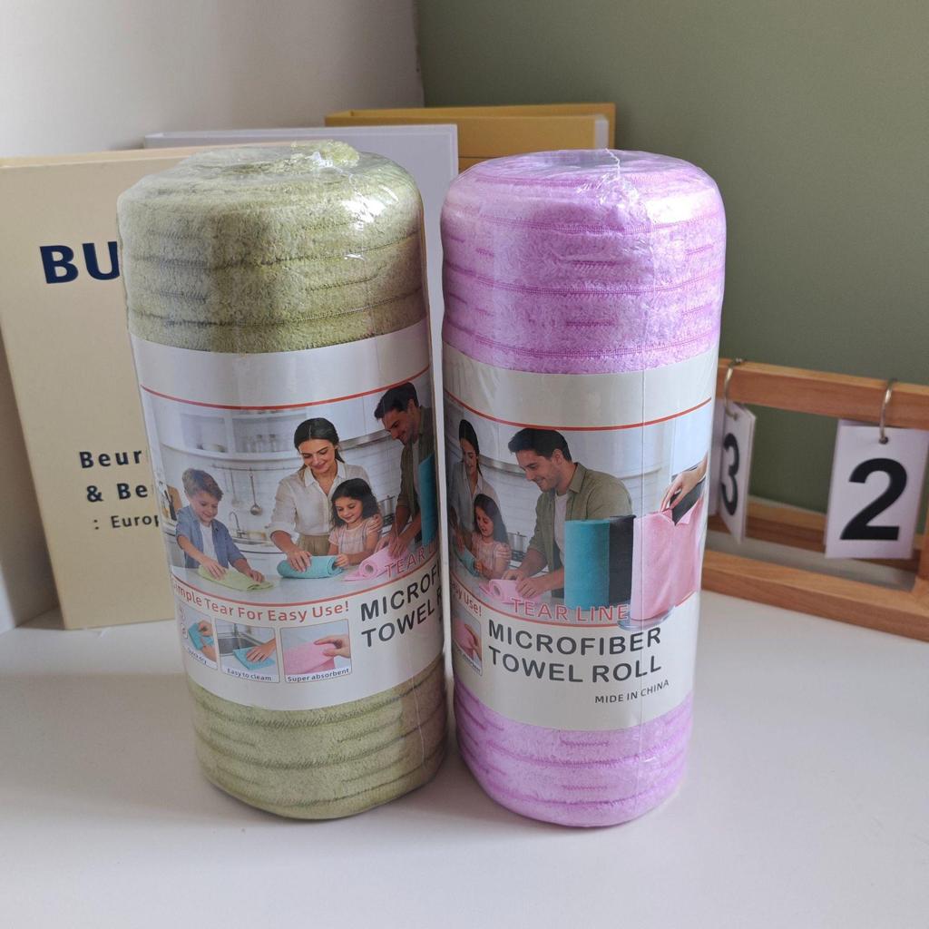 Bamboo Velvet Roll Tear-Off Microfiber Kitchen Wipes