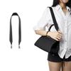 [DGAZ] Replacement Shoulder Strap for Kelly Bag, TC Leather, Crossbody Strap, DIY Strap for Single Shoulder Bag/Crossbody Bag (3.7cm X 70cm, Black Wit