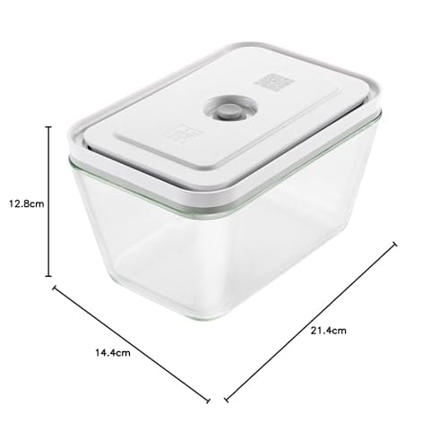 Zwilling Fresh & Save Vacuum-Sealed Glass Container, Large, Heat-Resistant Glass Storage Container [Official Japanese Product] Fresh & Save 36803-300