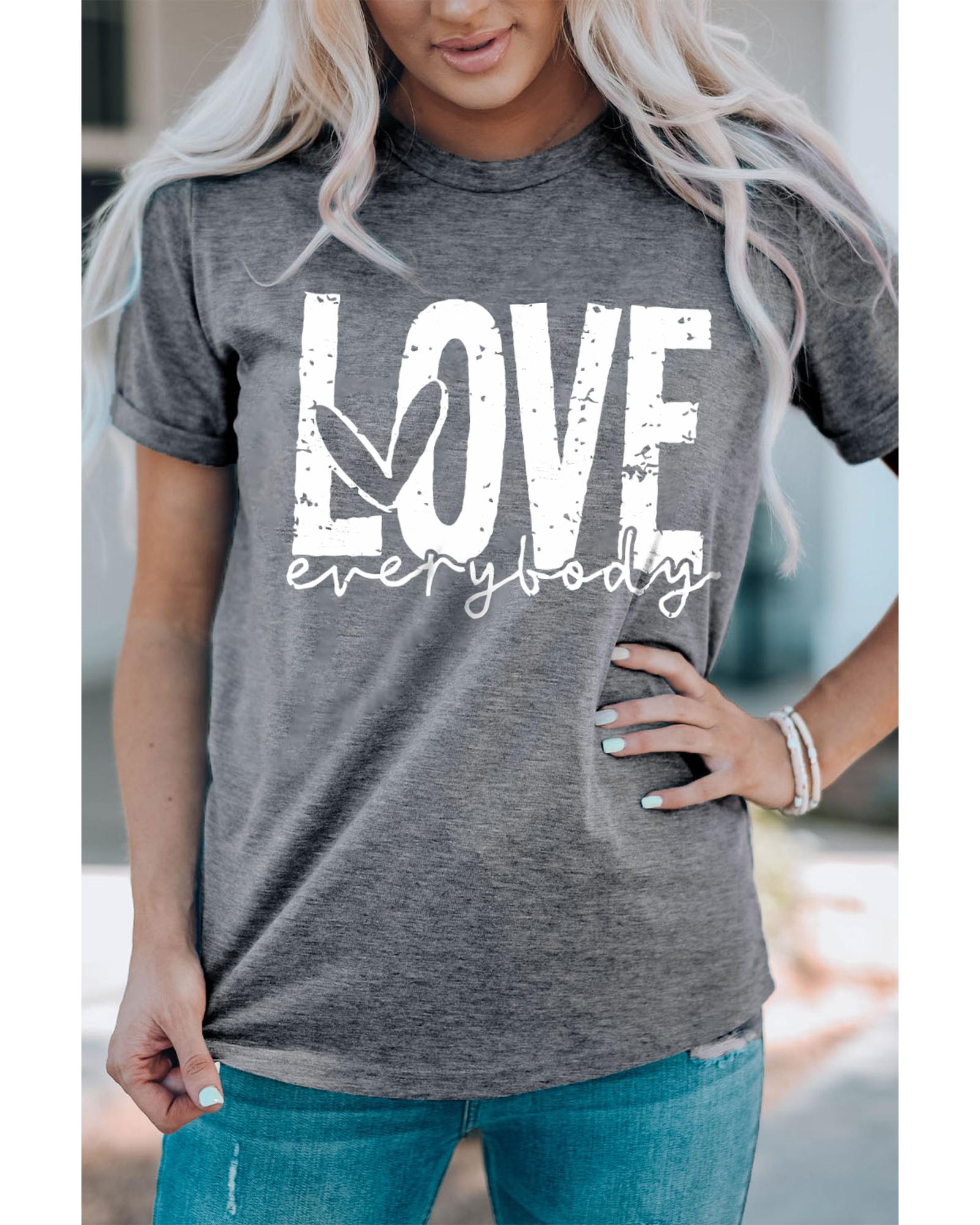 

Azura Exchange LOVE everybody Graphic T-shirt L серый