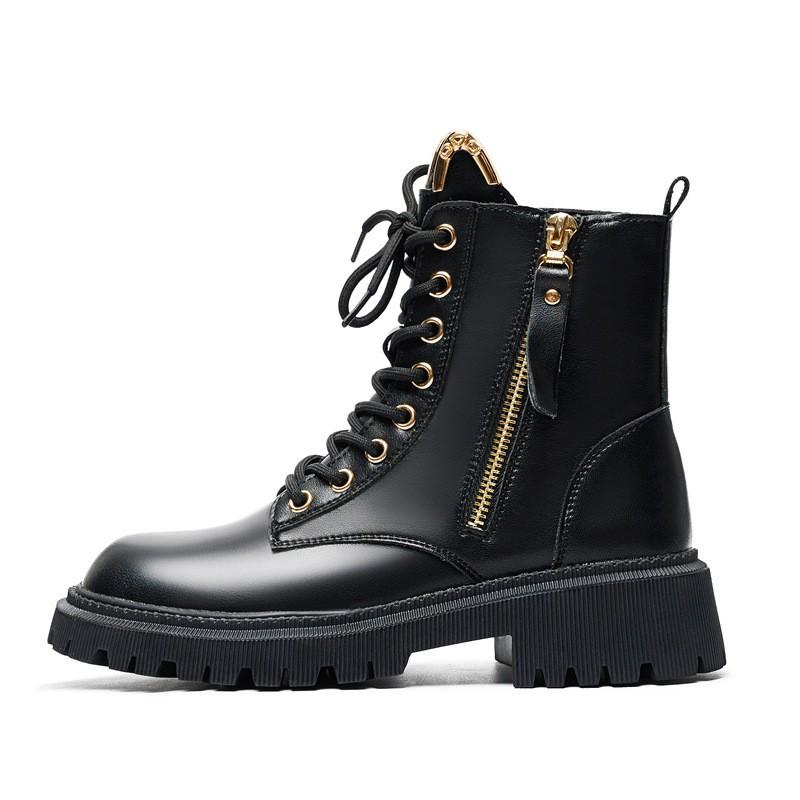 [] Martin boots women's shoes new British style small short boots look thin in autumn, winter, spring and autumn