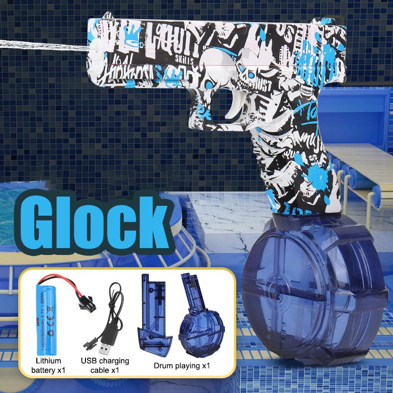 Large Capacity Water Spray Gun Summer Entertainment Water Gaming Toy Fully Automatic Water Gun Outdoor Swimming Pool Toys