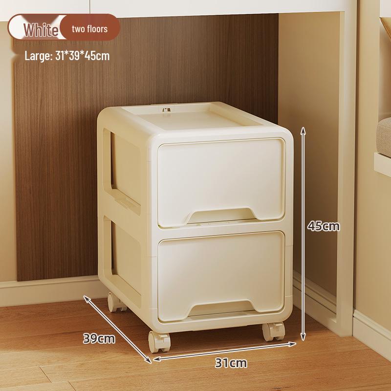 Multi-layer Plastic Drawer Snack Storage Cabinet for Living Room or Bedside