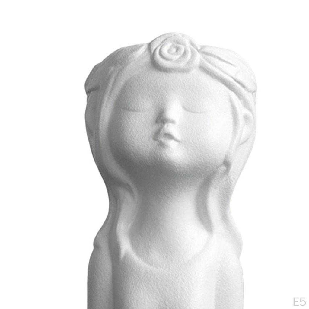 Ceramic Vase, Human Flower Vase Modern Minimalism Statue Sculpture Holder Tabletop Planter Piece