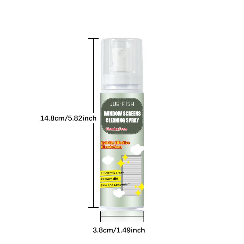 Powerful Window Glass Cleaner Spray Strong Decontamination Foam Oil Stain Remover Leaves Surfaces Bright for Home and Office