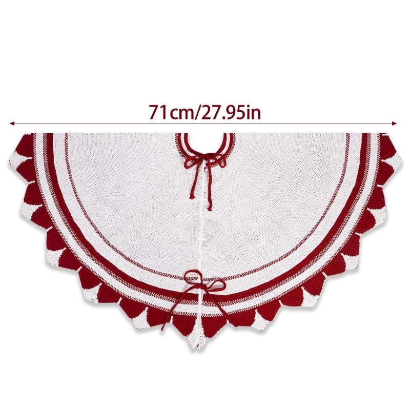 Festives Christmas Tree Skirt with Bowknot Pattern Creative Festival Decorative Tree Accessories Stylish Trees Mat
