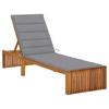 Day and Night - Day and Night Lounger with Solid Acacia Wood Cushion